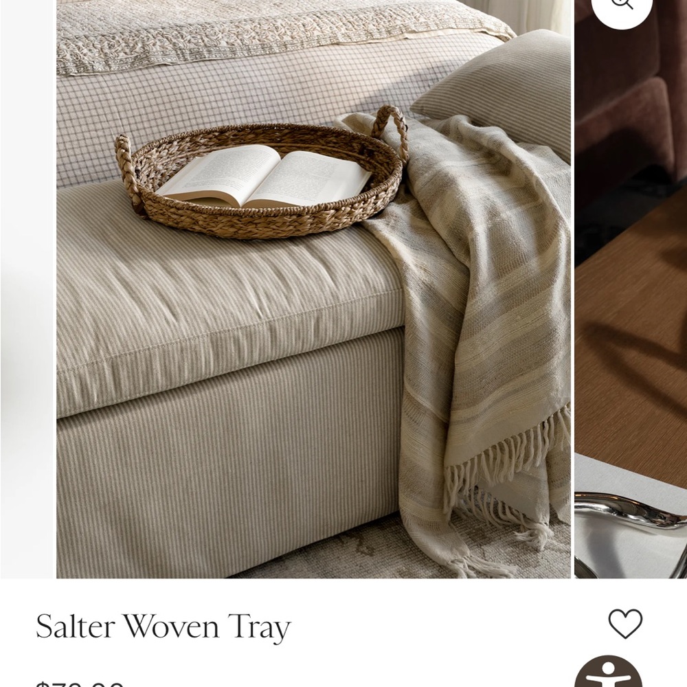 Woven Tray - Natural Brown Salter Woven Tray McGee and Co. - Picture 5 of 7